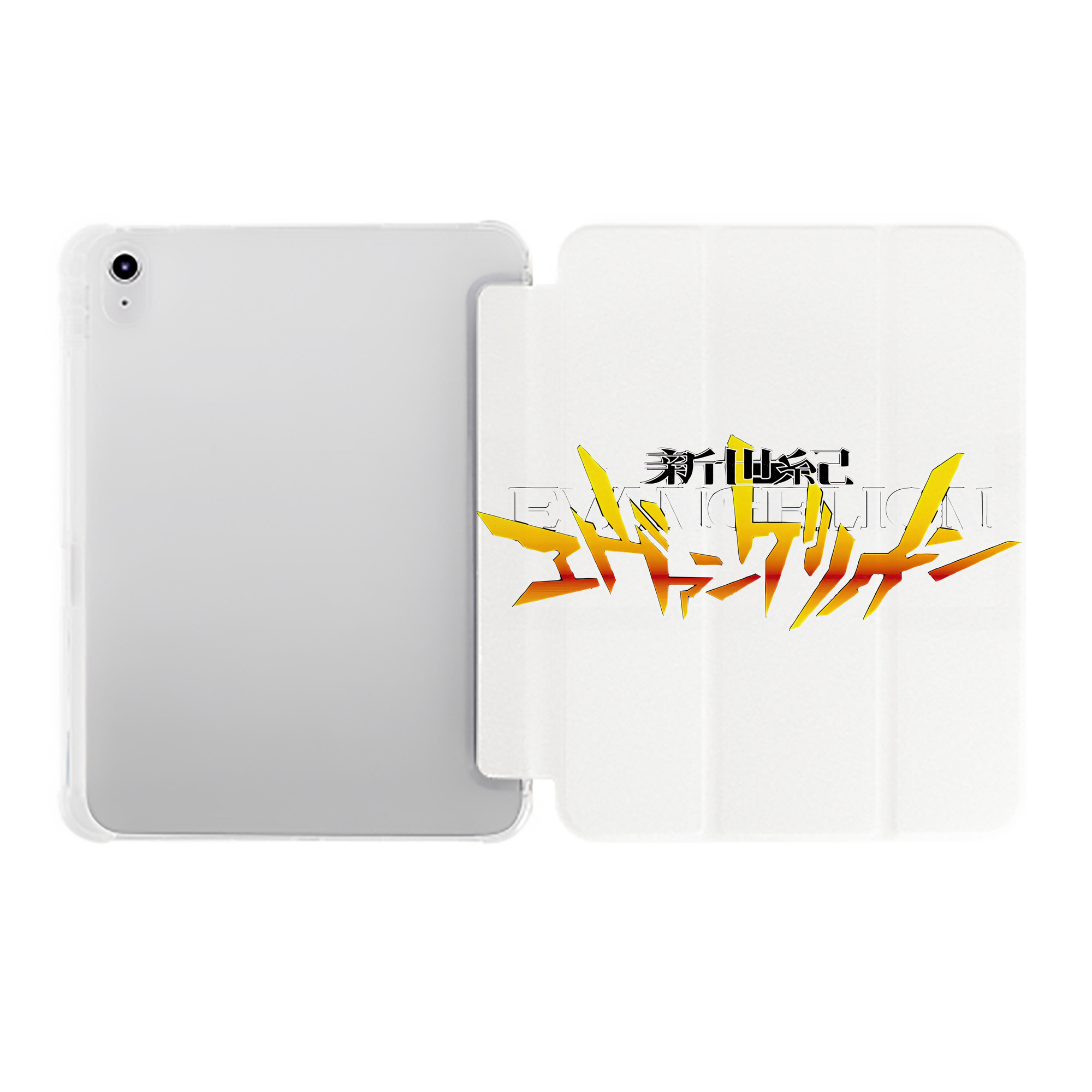（画像用） EVA 新世紀エヴァンゲリオン IPad ケース ペン収納付き 三つ折りスタンド PUレザー×シリコン 対応機種9.5/10.5/10.9インチ